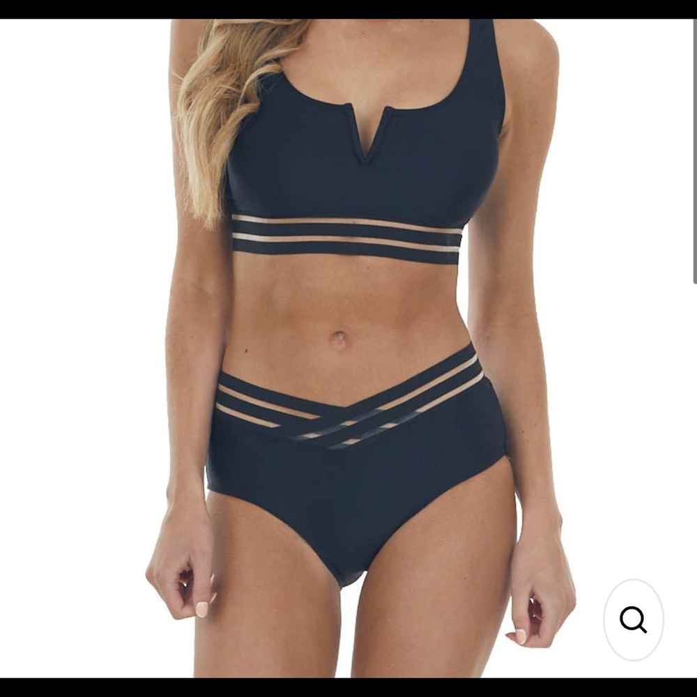 Davi & Dani Black two piece swimsuit